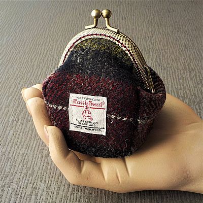 handmade harris tweed purses by roses workshop