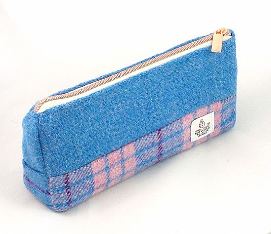 harris tweed pencil case by roses workshop
